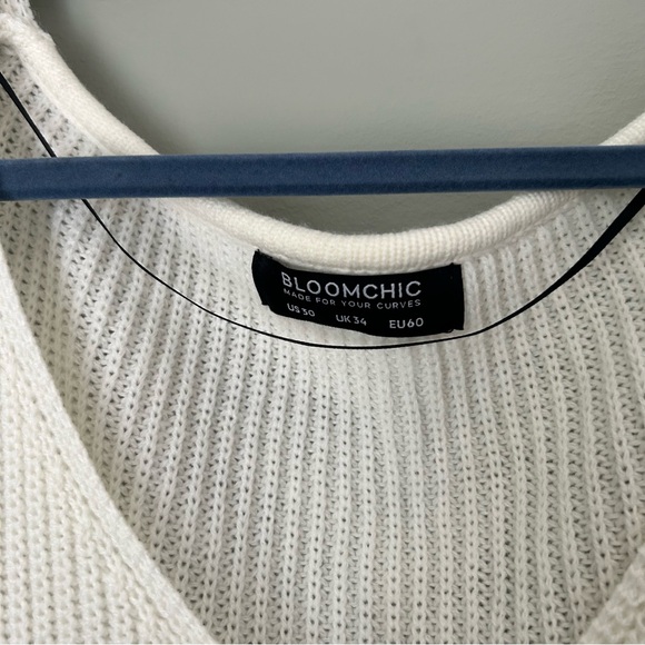 BloomChic V-Neck Sweater - Cream, Brown, Black, Red - Picture 2 of 4